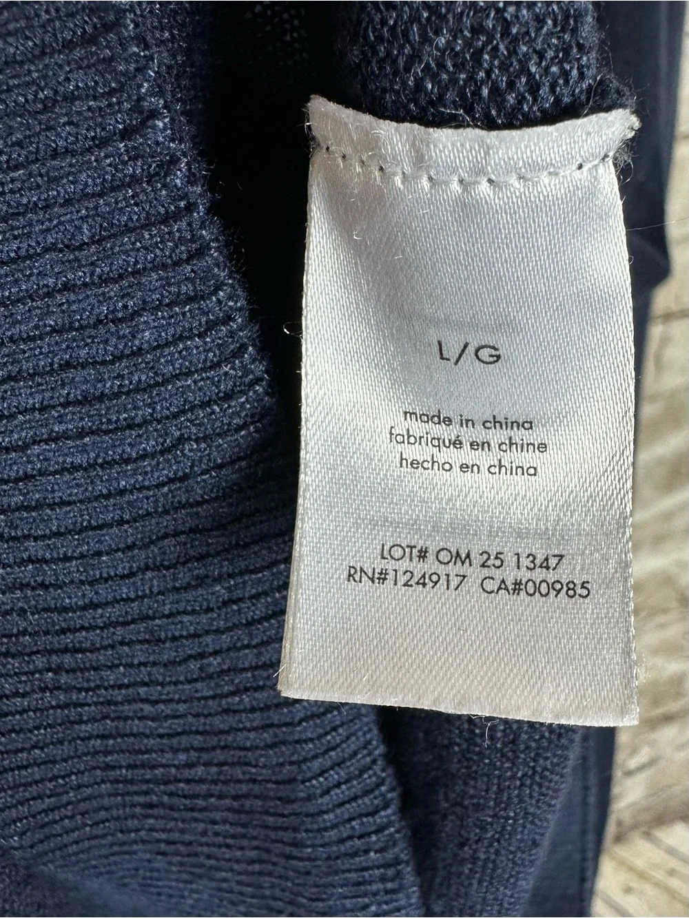ONIA Sweater Mens Large Deep Navy Blue Johnny Polo 100% Linen Long Sleeve V-Neck